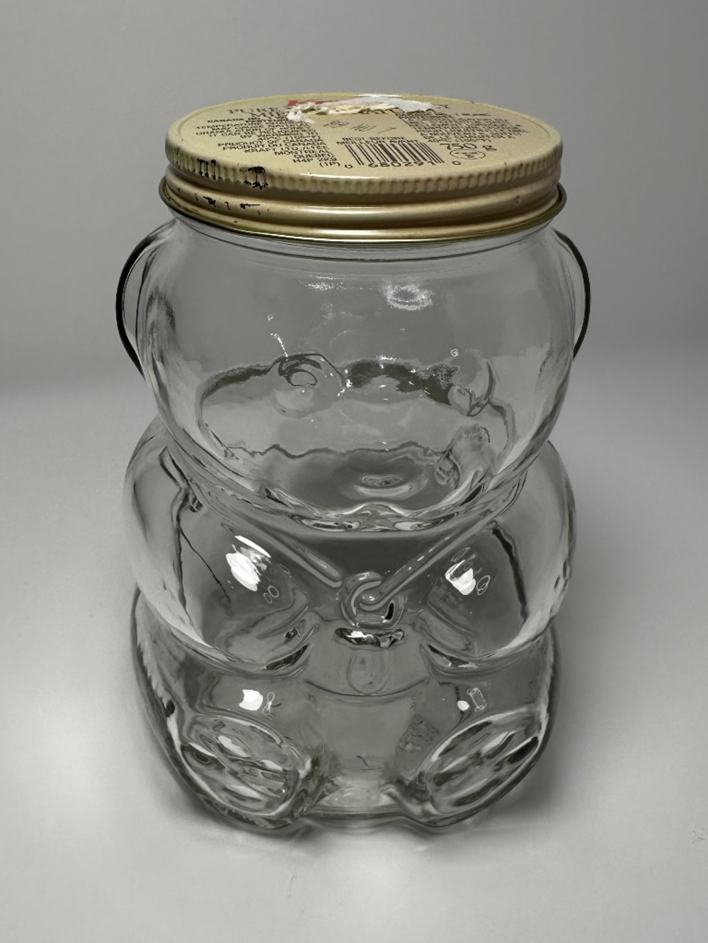 Vintage 1988 Kraft Glass Honey Bear Jar 750g Clear Figural Storage Jar Canada - Picture 2 of 8